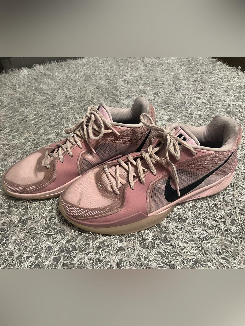 Nike Pink and Black Sabrina 2 Low Basketball Shoes Womens 12.5